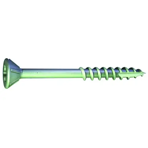 Deck Screw, #10 Thread, 3-1/2 in L, Coarse Thread, Flat Head, Star Drive, QuickGrab Point Gray - pack of 1000