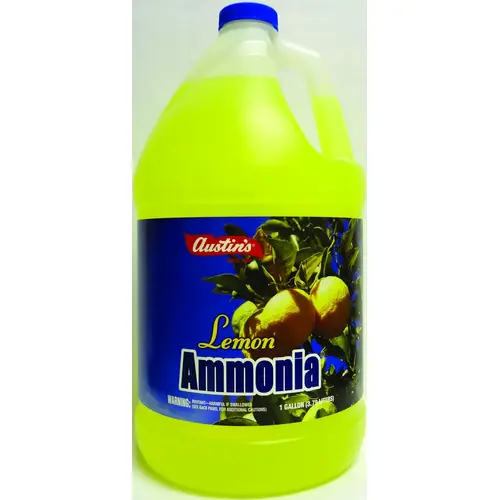 All-Purpose Lemon Ammonia, 1 gal Bottle, Liquid, Lemon, Yellow All-Purpose Lemon Ammonia, 1 gal Bottle, Liquid, Lemon, Yellow