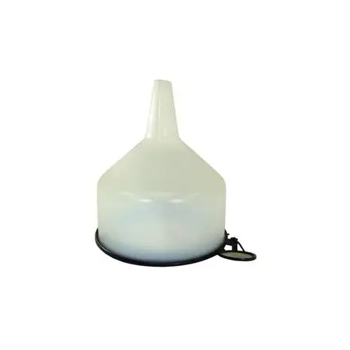 Anti-Splash Funnel, 144 oz Capacity, Polyethylene, Clear