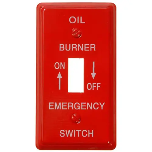 Amerelle Wallplate, Rectangular, 4-1/8 in L, 2-1/4 in W, 1-Gang, Red, Steel