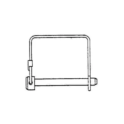 Quick Pin, 1/4 in Dia Pin, 2-1/2 in L, Zinc Clear