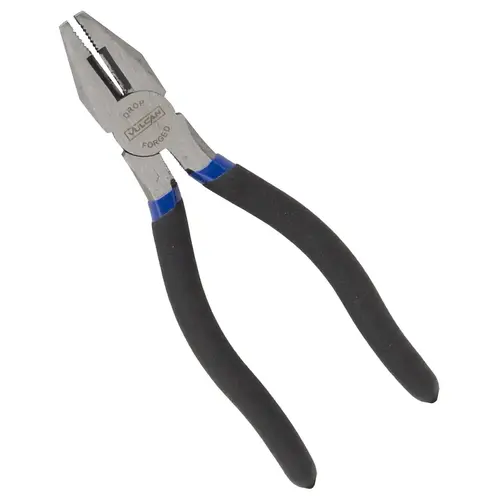 Linesman Plier, 7 in OAL, 1.2 mm Cutting Capacity, 1-1/4 in Jaw Opening, Black/Blue Handle, 1 in W Jaw Linesman Plier, 7 in OAL, 1.2 mm Cutting Capacity, 1-1/4 in Jaw Opening, Black/Blue Handle, 1 in W Jaw