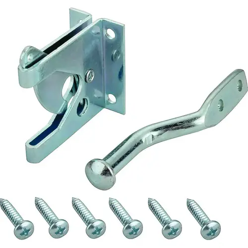 Gate Latch, 3/8 in Bolt Head, 3-15/16 in L Bolt, Steel, Zinc Zinc-Plated Gate Latch, 3/8 in Bolt Head, 3-15/16 in L Bolt, Steel, Zinc Zinc-Plated