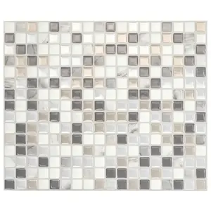 Smart Tiles SM1036-4-XCP6 Mosaik Series Wall Tile, 9.64 in L Tile, 11.55 in W Tile, Straight Edge, Minimo Noche Pattern - pack of 24