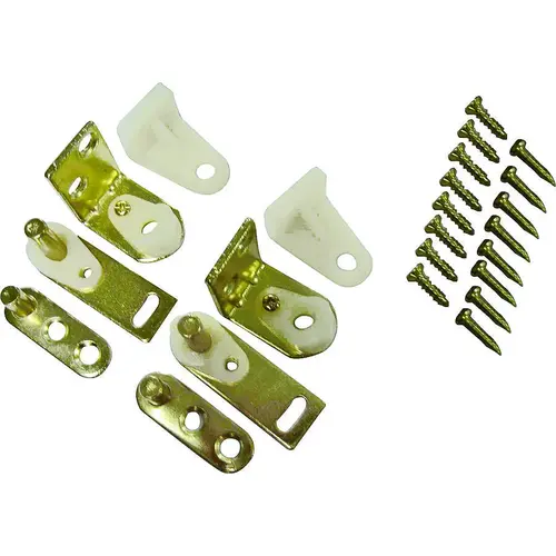 Gravity Pivot Hinge, Steel, Satin Brass