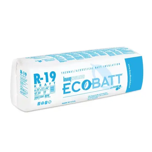 R-19 15 In. x 94 In. Kraft Faced Batt Fiberglass Insulation (10 Count)