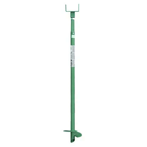 Post Deck Anchor, 5000 lb Sandy Soil, 3500 lb Clay Soil, 3-1/2 x 3-1/2 in Column/Post, Steel Khaki Post Deck Anchor, 5000 lb Sandy Soil, 3500 lb Clay Soil, 3-1/2 x 3-1/2 in Column/Post, Steel Khaki
