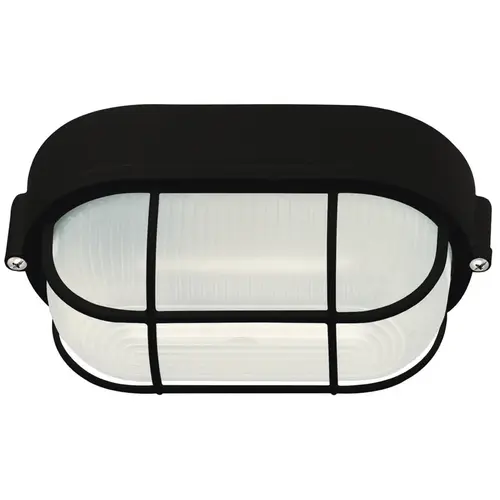 Outdoor Marine Light, 120 V, 60 W, Aluminum Fixture, Black