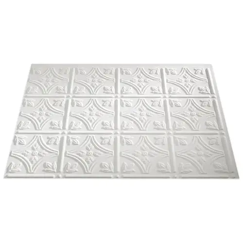 Traditional PB5001 Wall Tile, 18 in L Tile, 24 in W Tile, Matte White Traditional PB5001 Wall Tile, 18 in L Tile, 24 in W Tile, Matte White
