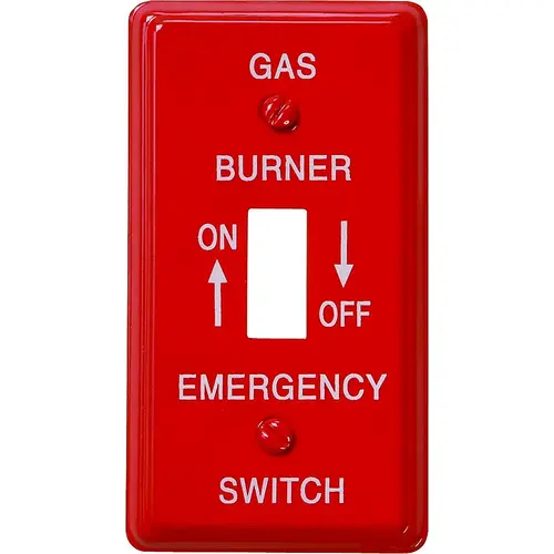 Amerelle Wallplate, Rectangular, 4-1/8 in L, 2-1/4 in W, 1-Gang, Steel, Red