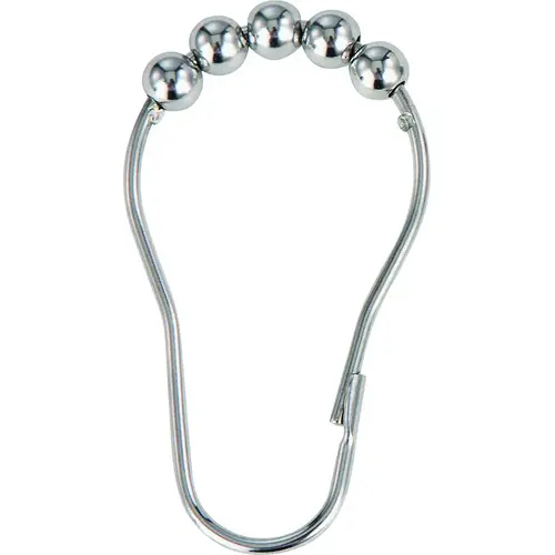 Roller Ball Curtain Hook, Steel, Chrome, 1-1/2 in W, 3 in H Silver - pack of 12 Roller Ball Curtain Hook, Steel, Chrome, 1-1/2 in W, 3 in H Silver - pack of 12
