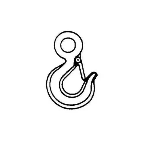 Hoist Hook, 3/4 ton Working Load, Carbon Steel, Enamel Painted Orange
