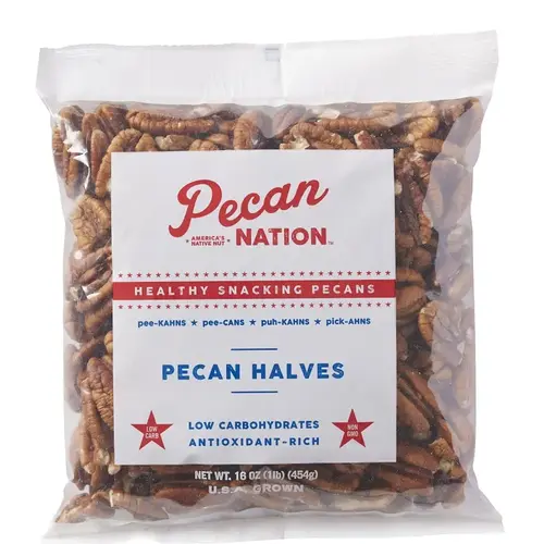 Pecan Nation Pecan Halves Snack, 16 oz Bag