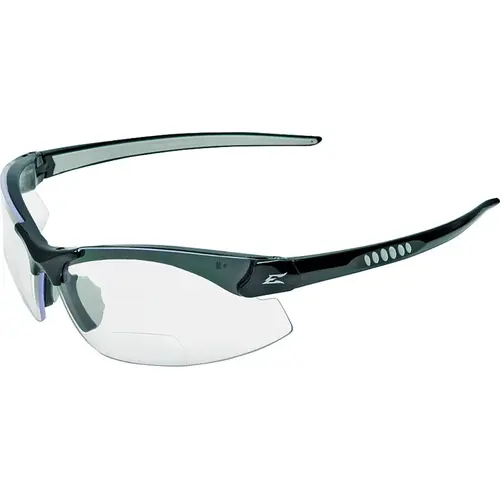 Magnifier Safety Glasses, Polycarbonate Lens, Half Wraparound Frame, Nylon Frame