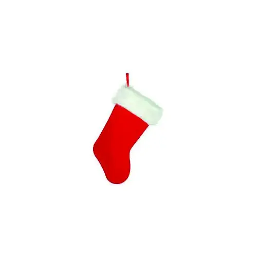 Christmas Stocking, Polyester, Red & White - pack of 36 Christmas Stocking, Polyester, Red & White - pack of 36
