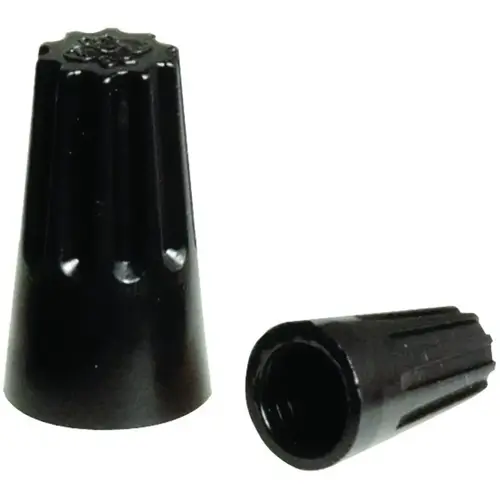 Wire Connector, 22 to 18 AWG Wire, Thermoplastic Housing Material, Black - pack of 6