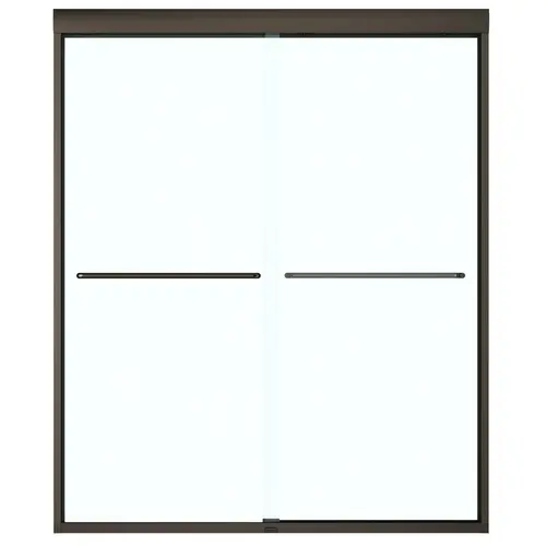 Aura Shower Door, Clear Glass, Tempered Glass, Semi Frame, 2-Panel, Glass, 1/4 in Glass