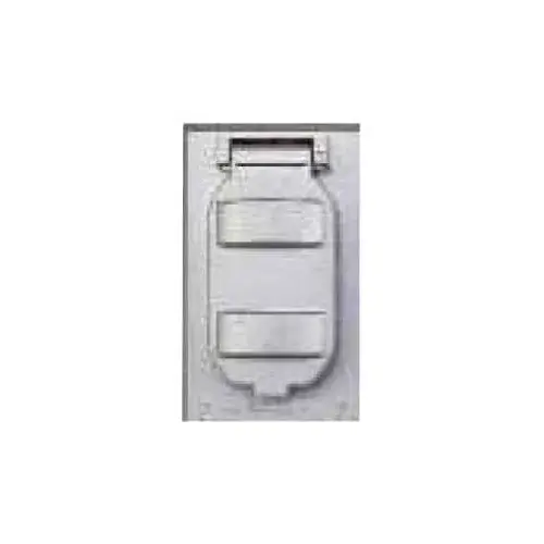 Cover, 4-9/16 in L, 2-13/16 in W, Rectangular, Metal, Gray, Powder-Coated Cover, 4-9/16 in L, 2-13/16 in W, Rectangular, Metal, Gray, Powder-Coated