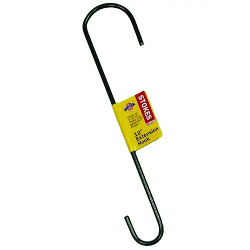 Extension Hook, Heavy-Duty, Solid Steel, Black, Powder-Coated Extension Hook, Heavy-Duty, Solid Steel, Black, Powder-Coated