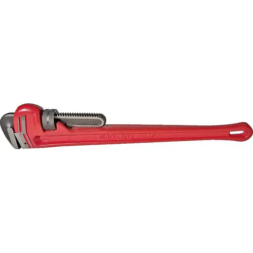 0 Pipe Wrench, 3 in Jaw, 24 in L, Straight Jaw, Iron, Epoxy-Coated