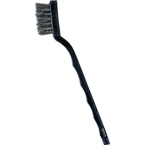 Mini Wire Brush, Nylon Bristle, Black Bristle, 1/4 in W Brush, 7 in OAL, Black Mini Wire Brush, Nylon Bristle, Black Bristle, 1/4 in W Brush, 7 in OAL, Black