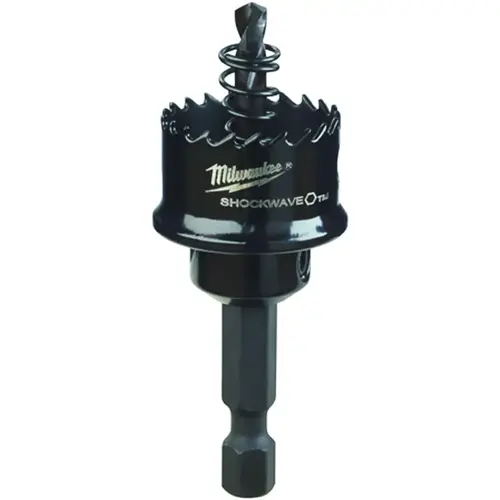 Hole Saw, 7/8 in Dia, 1/2 in D Cutting, 1/4 in Arbor, 8 TPI, HSS Cutting Edge Hole Saw, 7/8 in Dia, 1/2 in D Cutting, 1/4 in Arbor, 8 TPI, HSS Cutting Edge