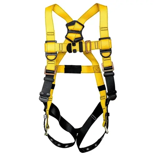 1 Series Full Body Harness, M/L, 130 to 420 lb, Polyester Webbing, Black/Yellow 1 Series Full Body Harness, M/L, 130 to 420 lb, Polyester Webbing, Black/Yellow