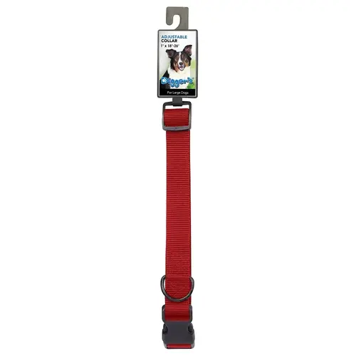 Adjustable Collar, 18 to 26 in L Collar, 1 in W Collar, Red Adjustable Collar, 18 to 26 in L Collar, 1 in W Collar, Red