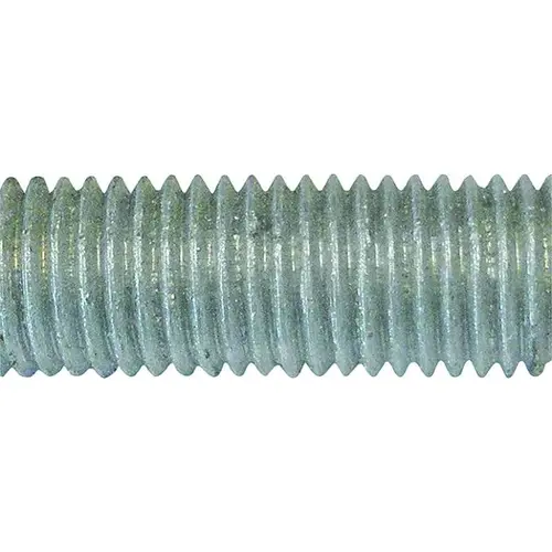 -BR Threaded Rod, 1/2-13 in Thread, 10 ft L, A Grade, Carbon Steel, Galvanized, NC Thread