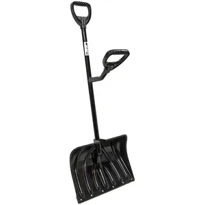 ERGIESYSTEMS SNW100 SNW101 Snow Shovel, 13-1/2 in W Blade, 18 in L Blade, Combination Blade, Steel Handle