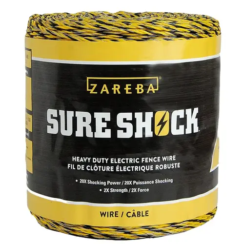 Sure Shock Heavy-Duty Polywire, 3-Conductor, Aluminum Conductor, 1320 ft L