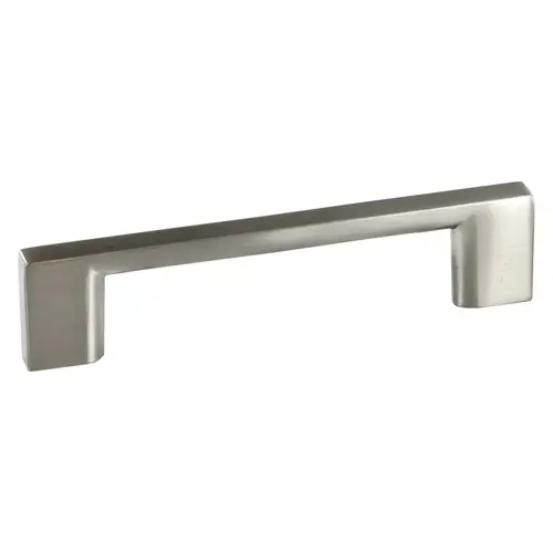 Cabinet Pull, 4-7/16 in L Handle, 11/32 in H Handle, 1-1/32 in Projection, Metal, Brushed Nickel Cabinet Pull, 4-7/16 in L Handle, 11/32 in H Handle, 1-1/32 in Projection, Metal, Brushed Nickel