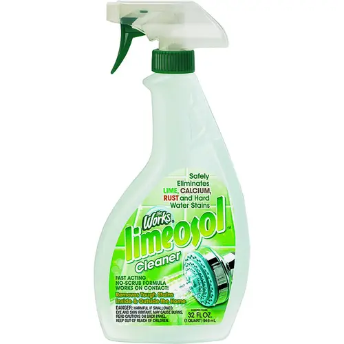 Lime-O-Sol Cleaner, 32 oz, Liquid, Fresh, Clear