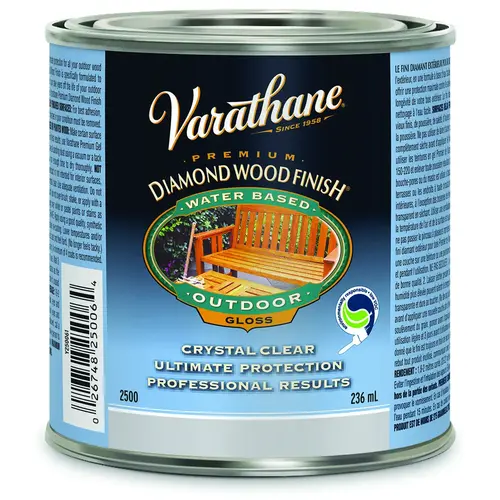 Wood Varnish, Gloss, Clear, Liquid, 236 mL, Can