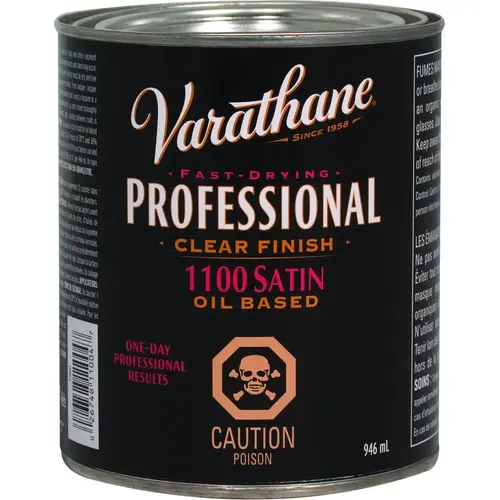 Wood Finish, Satin, Clear, Liquid, 946 mL, Aerosol Can