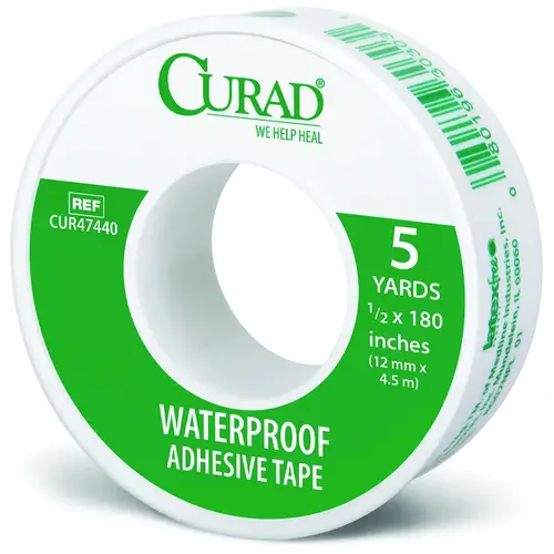 CUR47440 Adhesive Tape, 1/2 in W, 5 yd L, Cotton/Polyethylene Bandage, Heat-Activated Adhesive White CUR47440 Adhesive Tape, 1/2 in W, 5 yd L, Cotton/Polyethylene Bandage, Heat-Activated Adhesive White