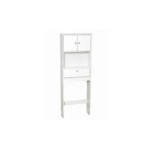 Bathroom Spacesaver, 3-Shelf, Wood White