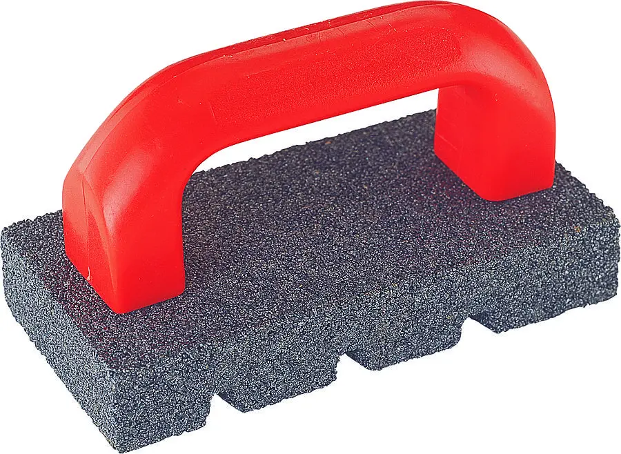 Vulcan Rubbing Brick 1 in Thick Blade Silicone Carbide Abrasive Plastic Handle 310813L
