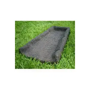 Rubberific LRSBBN Splash Block, 24 in L, Steel, Brown