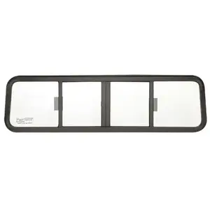 CRL BRW1850 Duo-Vent Four Panel Big Rig Slider with Clear Glass for 1970-1998 Ford Conventional Cabs