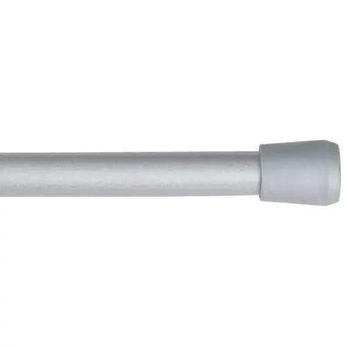 KN631/9 Spring Tension Rod, 7/16 in Dia, 28 to 48 in L, Metal, Pewter