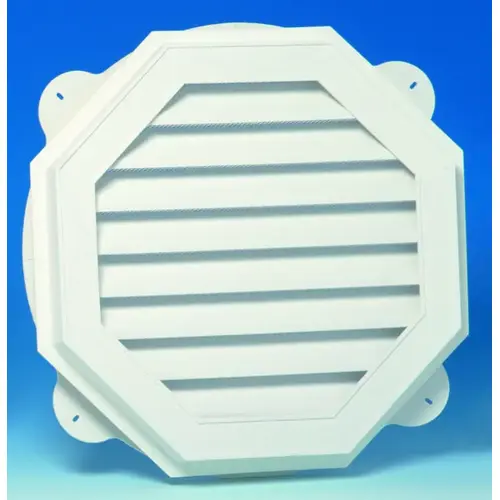 GABLE VENT 22IN WHT OCTGN VNYL White GABLE VENT 22IN WHT OCTGN VNYL White