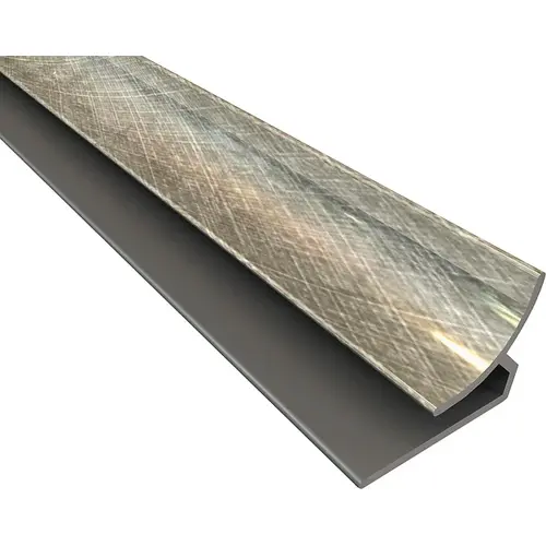 Inside Corner Trim, 18 in L, Thermoplastic, Silver