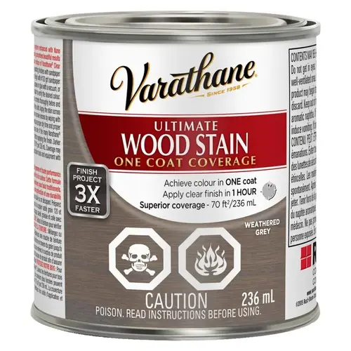 Wood Stain, Weathered Gray, Liquid, Can Wood Stain, Weathered Gray, Liquid, Can
