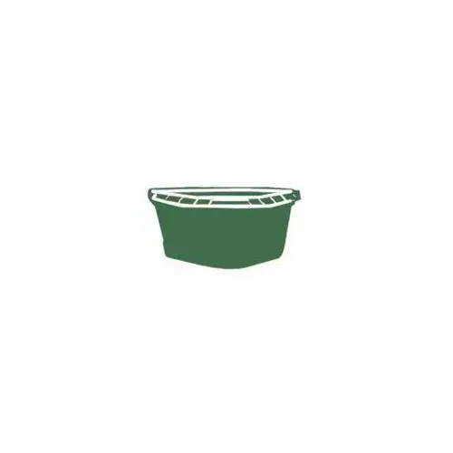 Corner Feeder, 24 qt Volume, Rubber Polymer, Green Corner Feeder, 24 qt Volume, Rubber Polymer, Green