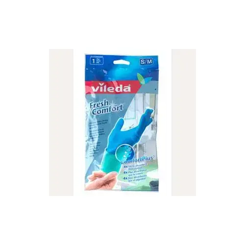 Cleaning Gloves, S, 10 in L, Latex, Blue Cleaning Gloves, S, 10 in L, Latex, Blue