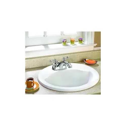 Ravenna Series Countertop Sink, 21.68 in OAW, 9.12 in OAH, 18.68 in OAD, Vitreous China White
