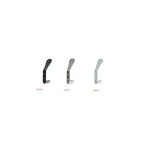 Hook, 1-1/16 in W, Metal, 22 lb, 2-1/16 in Projection Black Hook, 1-1/16 in W, Metal, 22 lb, 2-1/16 in Projection Black