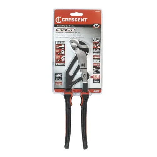 Z2 Auto-Bite Series Tongue and Groove Plier, 10.9 in OAL, 2.2 in Jaw, Self-Locking Adjustment Z2 Auto-Bite Series Tongue and Groove Plier, 10.9 in OAL, 2.2 in Jaw, Self-Locking Adjustment