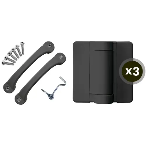 Hardware Kit, Poly, Black, For: Wood Screen Doors Hardware Kit, Poly, Black, For: Wood Screen Doors